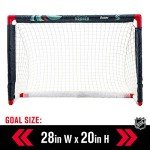 Franklin Sports NHL Seattle Kraken Mini Hockey Set - Kids Indoor Knee Hockey Goal, Ball, + 2 Mini Stick Combo Set - Youth NHL Team Indoor Toy Sets - Ages 3+