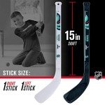 Franklin Sports NHL Seattle Kraken Mini Hockey Set - Kids Indoor Knee Hockey Goal, Ball, + 2 Mini Stick Combo Set - Youth NHL Team Indoor Toy Sets - Ages 3+