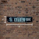 Rico Industries NHL Hockey Seattle Kraken Plastic 4" x 16" Street Sign