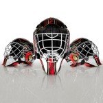 NHL Ottawa Senators Wings Team Logo Mini Hockey Goalie Mask with Case - Collectible Goalie Mask with Official NHL Logos and Colors