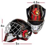 NHL Ottawa Senators Wings Team Logo Mini Hockey Goalie Mask with Case - Collectible Goalie Mask with Official NHL Logos and Colors