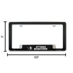 Rico Industries NHL Ottawa Senators Black 12" x 6" Chrome All Over Automotive License Plate Frame for Car/Truck/SUV