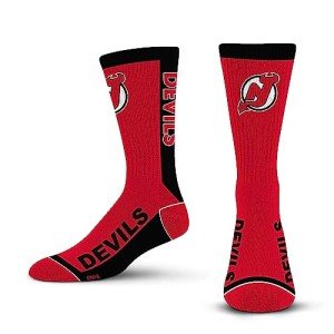 For Bare Feet NHL NEW JERSEY DEVILS MVP Crew Sock Team Color Large