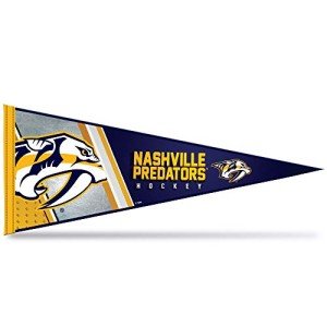Rico Industries NHL Hockey Nashville Predators Primary 12" x 30" Felt Wall Décor Pennant - Great for Home/Bed Room/Man Cave Décor