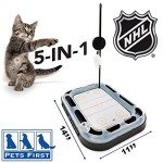 Pets First Cat Scratching Toy NHL Nashville Predators Hockey Field Cat Scratcher Tiy with Interactive Cat Ball Bell in Tracks. 5-in-1 CAT Toy