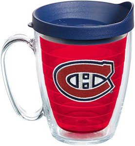 Tervis Made in USA Double Walled NHL Montreal Canadiens Insulated Tumbler Cup Keeps Drinks Cold & Hot, 16oz Mug, Primary Logo - Red Inner