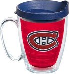 Tervis Made in USA Double Walled NHL Montreal Canadiens Insulated Tumbler Cup Keeps Drinks Cold & Hot, 16oz Mug, Primary Logo - Red Inner