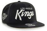 New Era Los Angeles Kings Vintage NHL 950 9FIFTY Snapback Cap Hat (Black 47 SidePatch Throwback NWA Script)