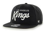 New Era Los Angeles Kings Vintage NHL 950 9FIFTY Snapback Cap Hat (Black 47 SidePatch Throwback NWA Script)