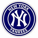 NY Yankee Sticker (4-Different Sizes) New York Vinyl Decal Circle Logo, Baseball Stickers (5 inch)