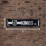 Rico Industries NHL Hockey Los Angeles Kings Metal Street Sign 4" x 15" Home Décor - Bedroom - Office - Man Cave