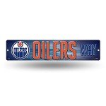 Rico Industries NHL Hockey Edmonton Oilers Plastic 4" x 16" Street Sign