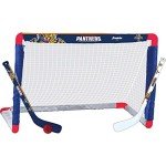 Franklin Sports NHL Florida Panthers Mini Hockey Set - Kids Indoor Knee Hockey Goal, Ball, + 2 Mini Hockey Stick Combo Set - Youth NHL Team Indoor Toy Knee Hockey Sets - NHL Official - Ages 3+ , 28" x 20" x 12"