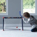 Franklin Sports NHL Florida Panthers Mini Hockey Set - Kids Indoor Knee Hockey Goal, Ball, + 2 Mini Hockey Stick Combo Set - Youth NHL Team Indoor Toy Knee Hockey Sets - NHL Official - Ages 3+ , 28" x 20" x 12"