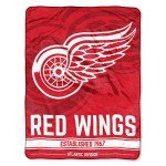 Northwest NHL Detroit Red Wings Unisex-Adult Micro Raschel Throw Blanket, 46" x 60", Break Away