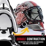 NHL Detroit Red Wings Team Logo Mini Hockey Goalie Mask with Case - Collectible Goalie Mask with Official NHL Logos and Colors