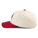 AMERICAN NEEDLE Florida Panthers NHL Burnett Adjustable Snapback Baseball Hat, Cream/Dk Red (23020A-FLP-CRDRD)