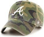 '47 MLB Unisex-Adult Camo Clean Up Adjustable Hat Cap One Size (US, Alpha, One Size, Atlanta Braves)