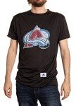 NHL Mens Loose Fit Performance Rashguard Wicking Short Sleeve Shirt (Colorado Avalanche, Medium)