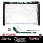 Franklin Sports NHL Dallas Stars Mini Hockey Set - Kids Indoor Knee Hockey Goal, Ball, + 2 Mini Stick Combo Set - Youth NHL Team Indoor Toy Sets - Ages 3+