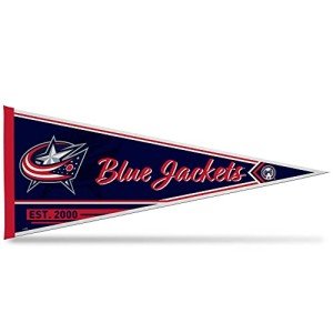 Rico Industries NHL Hockey Columbus Blue Jackets Classic 12" x 30" Felt Wall Décor Pennant - Great for Home/Bed Room/Man Cave Décor