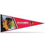 Rico Industries NHL Hockey Chicago Blackhawks Primary 12" x 30" Felt Wall Décor Pennant - Great for Home/Bed Room/Man Cave Décor