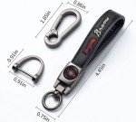 Braves Car Keychain Keyring for Atlanta Braves Baseball Fans,Atlanta Braves Car Accessories Women/Men's Keychains for Cars,Leather Key Ring Lanyard Car Key Fob Holder,Car Key Fob Keyring Replacement