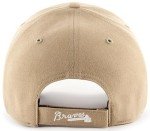 47 MLB Khaki White Primary Logo MVP Adjustable Hat, Adult One Size Fits All (US, Alpha, One Size, Atlanta Braves - Khaki White)