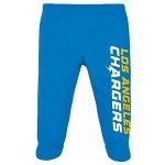 Gerber NFL Baby Boys' 3Pc Bodysuit, Footed Pant, & Cap Set, Los Angeles Chargers, 6-9 Months