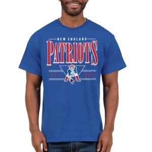 Junk Food Men's Standard x NFL Established Retro-Adult Short Sleeve Fan Tee Women-Officially Licensed, Royal Blue