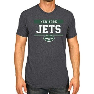 Team Fan Apparel NFL Adult Team Block Tagless T-Shirt - Cotton Blend - Charcoal - Perfect for Game Day - Comfort and Style (New York Jets - Charcoal, X-Large)