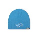 FOCO Men's Detroit Lions NFL Logo Basic Skull Beanie Hat, Team Color