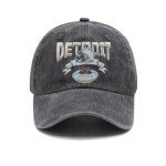 Embroidered City Hat Vintage Washed Denim Football Hats for Men Women, Unisex Adjustable Cotton Fans Baseball Cap