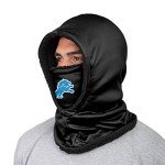 FOCO Detroit Lions NFL Black Hooded Gaiter, adult (SVNFGRHDSN)