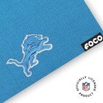 FOCO Men's Detroit Lions NFL Logo Basic Skull Beanie Hat, Team Color