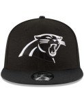 New Era NFL 9FIFTY Black White Adjustable Snapback Hat Cap One Size Fits All (Carolina Panthers)