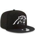 New Era NFL 9FIFTY Black White Adjustable Snapback Hat Cap One Size Fits All (Carolina Panthers)