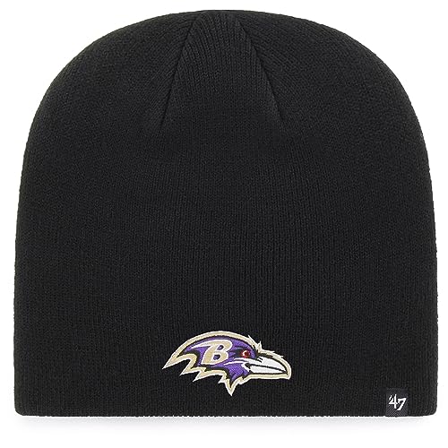 Baltimore Ravens Men's Black Logo Knit Beanie