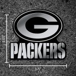 Rico Industries NFL Green Bay Packers Chrome Finished Auto Emblem 3D Sticker