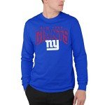 Junk Food Clothing x NFL - New York Giants - Bold Logo - Unisex Adult Long Sleeve T-Shirt for Men and Women - Size X-Large