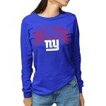 Junk Food Clothing x NFL - New York Giants - Bold Logo - Unisex Adult Long Sleeve T-Shirt for Men and Women - Size X-Large