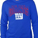 Junk Food Clothing x NFL - New York Giants - Bold Logo - Unisex Adult Long Sleeve T-Shirt for Men and Women - Size X-Large