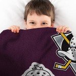 Sleep Squad Anaheim Ducks Wild Wing Throwback 60 x 80 Raschel Plush Blanket an NHL Mascot Super-Soft Throw