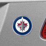 FANMATS 60506 Winnipeg Jets Heavy Duty Aluminum Embossed Color Emblem, Auto Emblem Decal