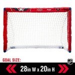 Franklin Sports Washington Capitals Mini Hockey Set - Knee Hockey Goal, Ball, & 2 Hockey Stick Combo Set - Mini Goal Net - NHL Official Hockey Set
