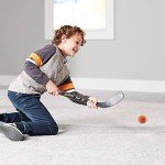 Franklin Sports Anaheim Ducks NHL Mini Hockey Stick Set - NHL Team Knee Hockey Stick and Ball Set - Two Player Stick Set - Great Toy for Kids,White/Black