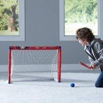 Franklin Sports Washington Capitals Mini Hockey Set - Knee Hockey Goal, Ball, & 2 Hockey Stick Combo Set - Mini Goal Net - NHL Official Hockey Set