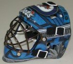 Franklin Sports NHL Winnepeg Jets Mini Hockey Goalie Mask with Case - Collectible Goalie Mask with Official NHL Logos and Colors