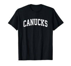 Canucks Mascot Vintage Athletic Sports Name Design T-Shirt