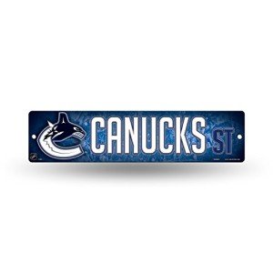 Rico Industries HSN8801 Plastic Street Sign , Vancouver Canucks